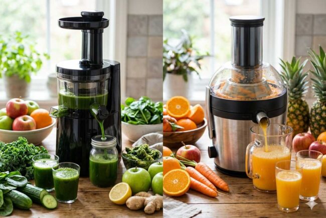 slowjuicer vs sapcentrifuge