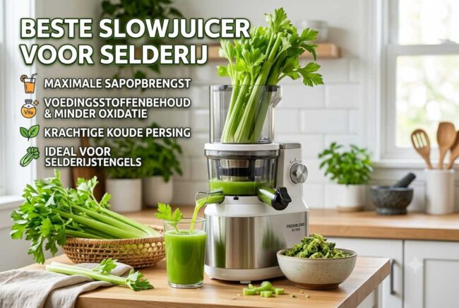 Beste slowjuicer voor selderij